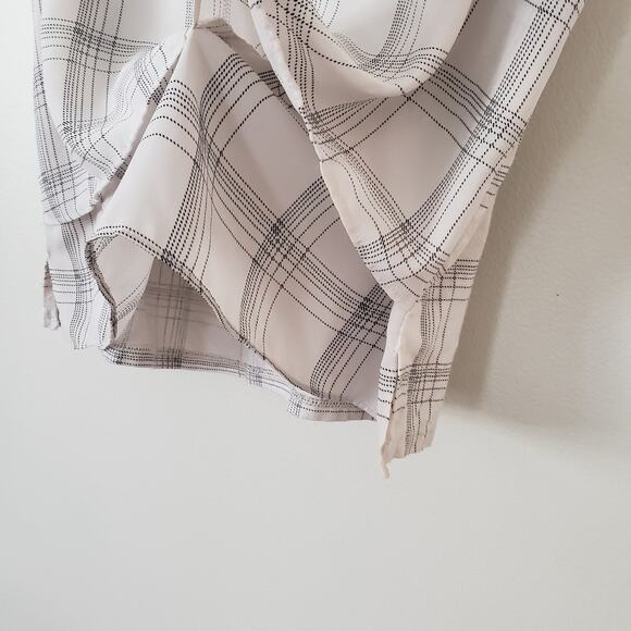 LOFT Sleeveless Windowpane Flowy Sleeveless Blouse Cream Size Small - Picture 5 of 7
